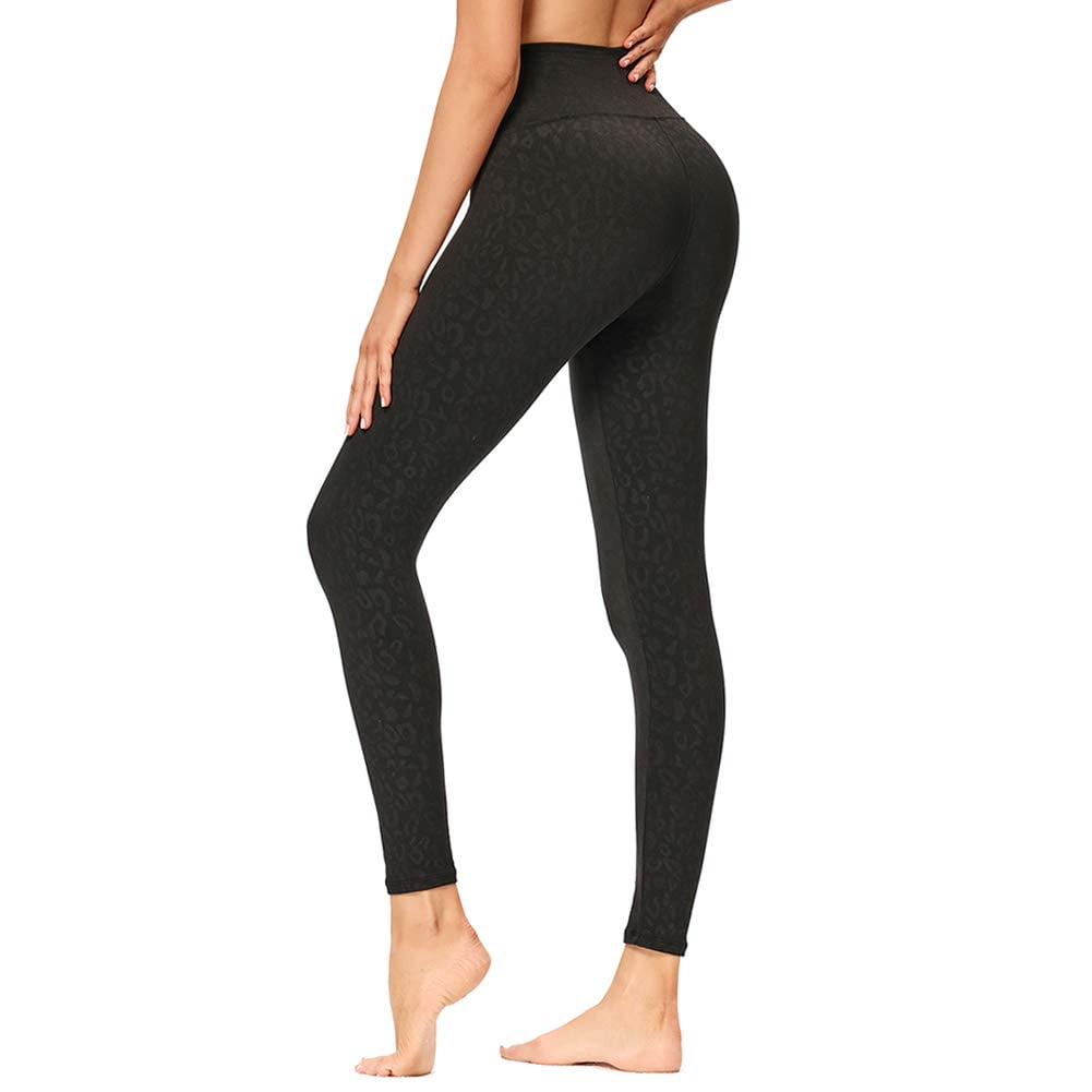 Embossed Leopard Print Leggings