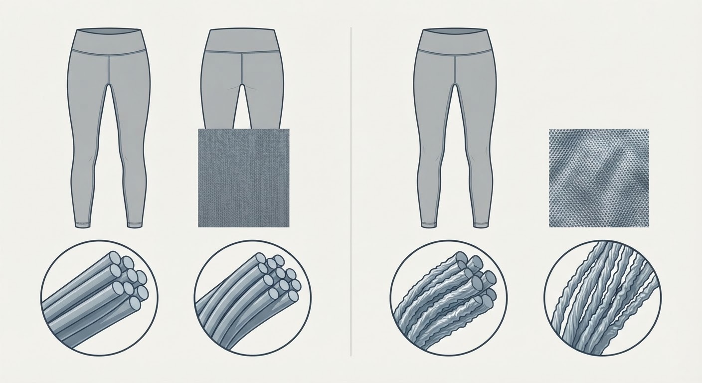 Illustration for Comparing Nylon and Polyester for Activewear